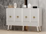 Hanah Home Consola Blanco y Oro